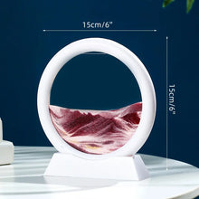 5inch Moving Sand Art Picture Round Glass 3D Deep Sandscape In Motion Display Flowing Sand Painting Home Desktops Decorations