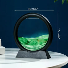 5inch Moving Sand Art Picture Round Glass 3D Deep Sandscape In Motion Display Flowing Sand Painting Home Desktops Decorations