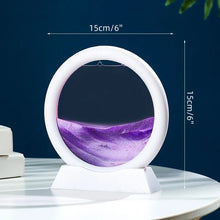 5inch Moving Sand Art Picture Round Glass 3D Deep Sandscape In Motion Display Flowing Sand Painting Home Desktops Decorations