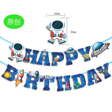 Space Astronaut Birthday Disposable Tableware Space Universe Plates Cups Napkins Banner Boys Planet Space Theme Party Decoration