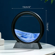 5inch Moving Sand Art Picture Round Glass 3D Deep Sandscape In Motion Display Flowing Sand Painting Home Desktops Decorations