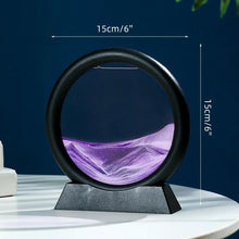5inch Moving Sand Art Picture Round Glass 3D Deep Sandscape In Motion Display Flowing Sand Painting Home Desktops Decorations