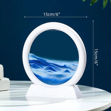 5inch Moving Sand Art Picture Round Glass 3D Deep Sandscape In Motion Display Flowing Sand Painting Home Desktops Decorations