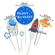 Space Astronaut Birthday Disposable Tableware Space Universe Plates Cups Napkins Banner Boys Planet Space Theme Party Decoration