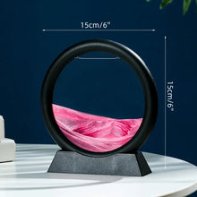 5inch Moving Sand Art Picture Round Glass 3D Deep Sandscape In Motion Display Flowing Sand Painting Home Desktops Decorations